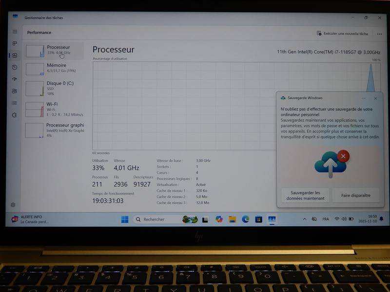 Image 8 de HP EliteBook 840 G8|i5-11th Gen|GPU Iris| 16 GB DDR4| 256 GB SSD|Win11 pro| Performance assurée