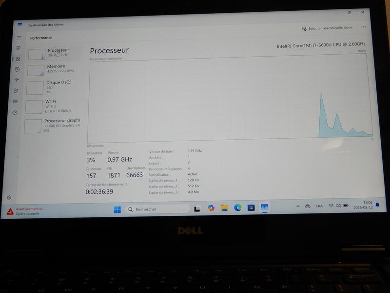 Image 6 de Dell latitude E7450|16GB DDR3|1TB SSD|Écran TactileWindows 11